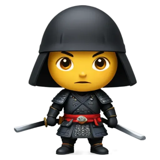 An image of a character that has a sword and is wearing a helmet.