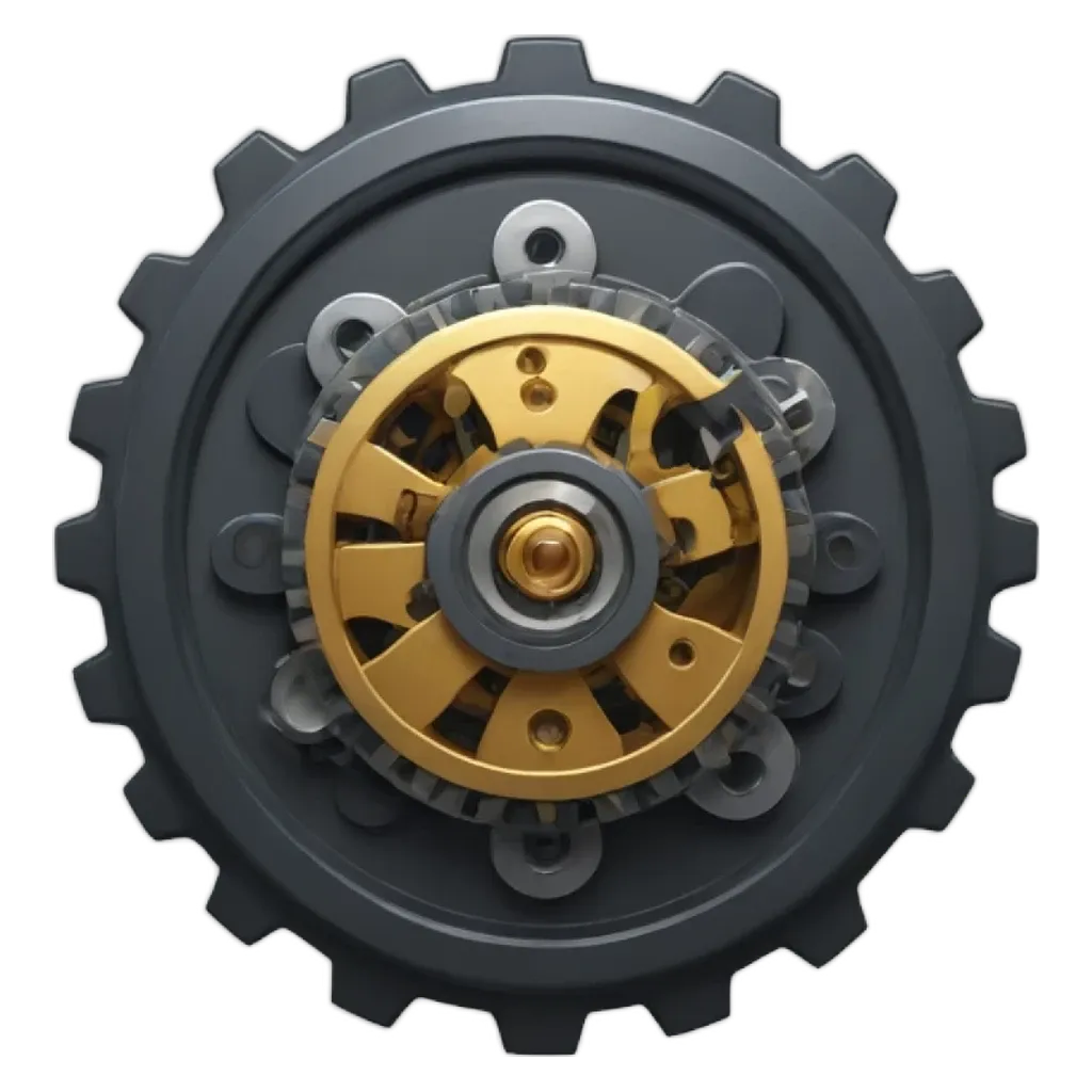 A very detailed and complex mechanical image of a gear.