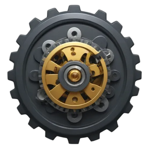 A very detailed and complex mechanical image of a gear.