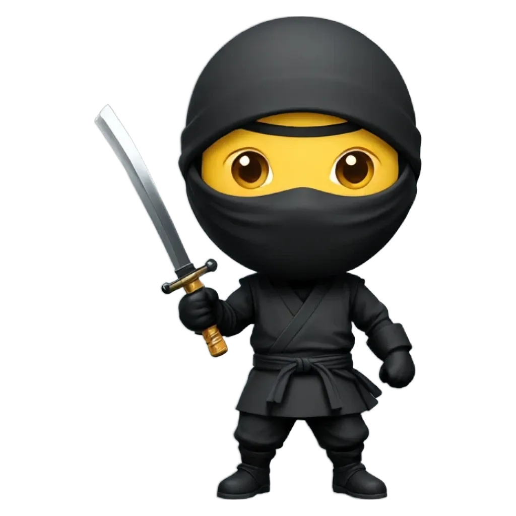 A character that looks like a ninja holding a sword.