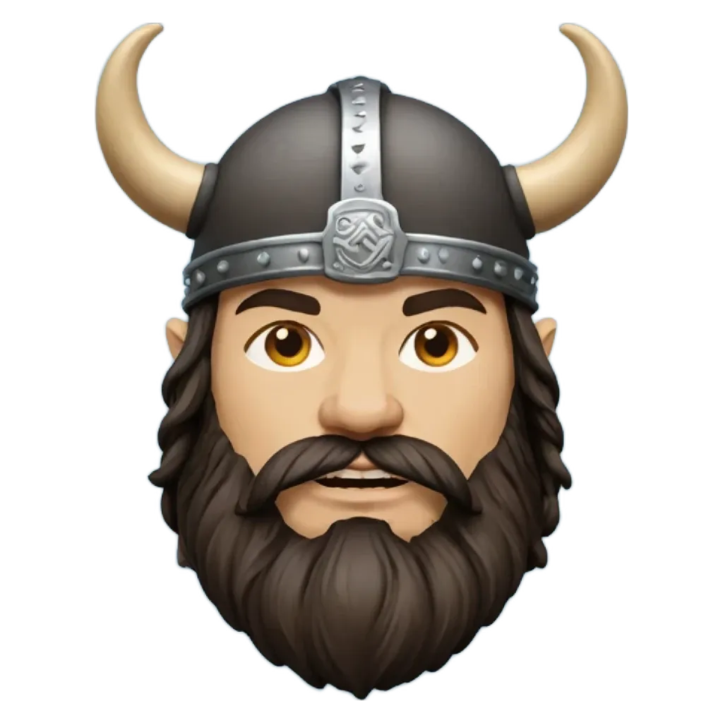 A face that is of the character "Viking".