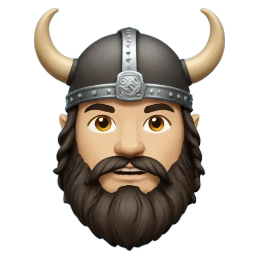 A face that is of the character "Viking".