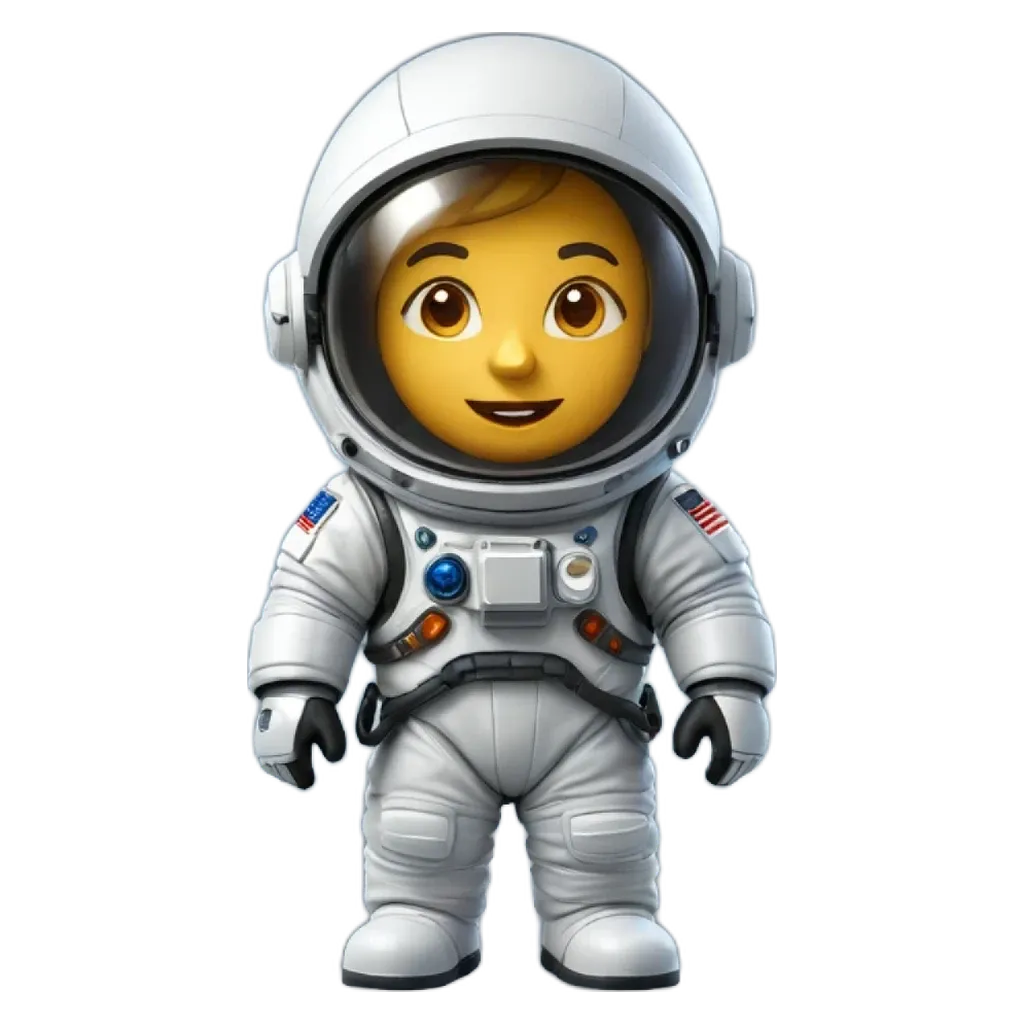 A child astronaut in a white spacesuit standing on the moon.