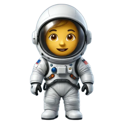 A child astronaut in a white spacesuit standing on the moon.