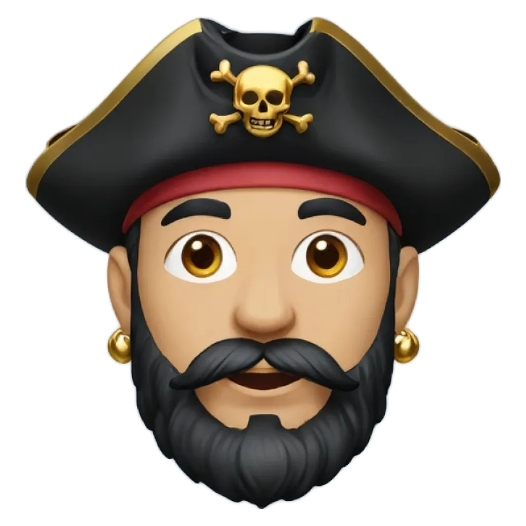 An iphone face that is a pirate.