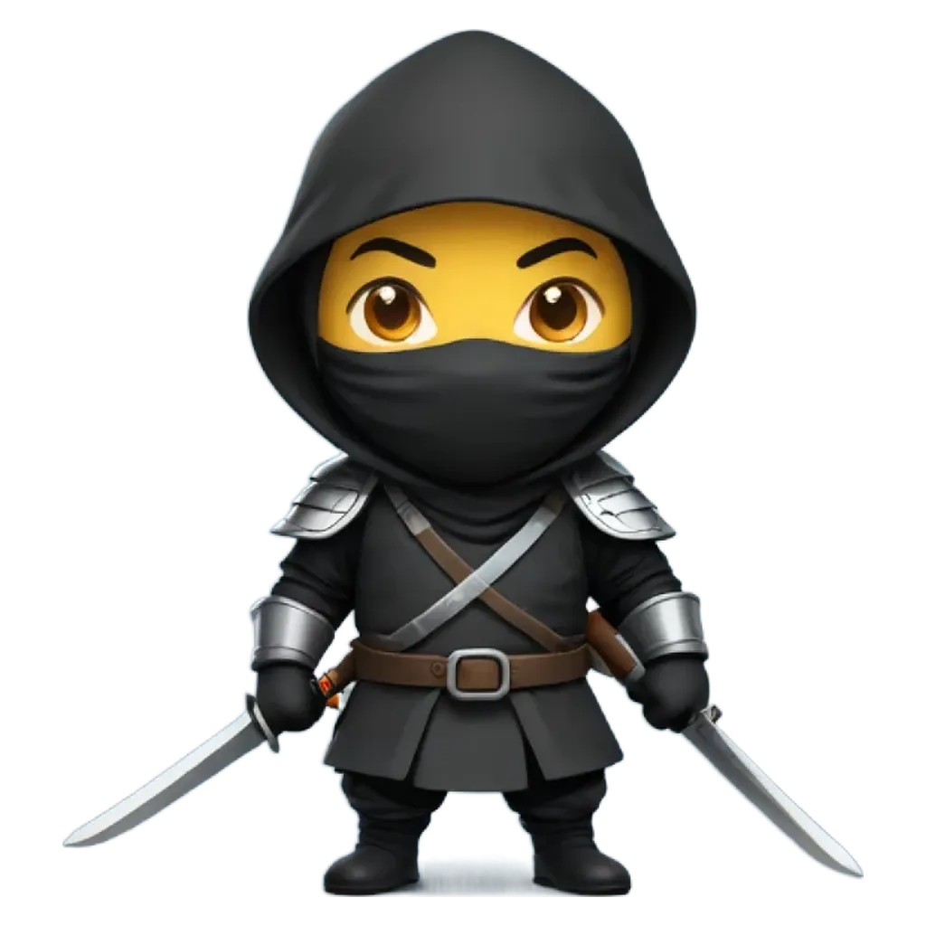 A character that looks like a ninja holding a sword.