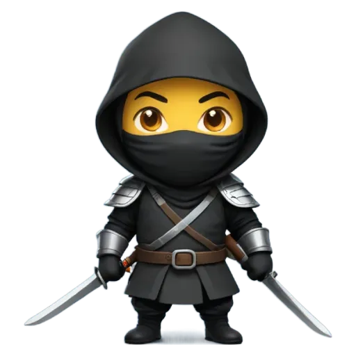 A character that looks like a ninja holding a sword.