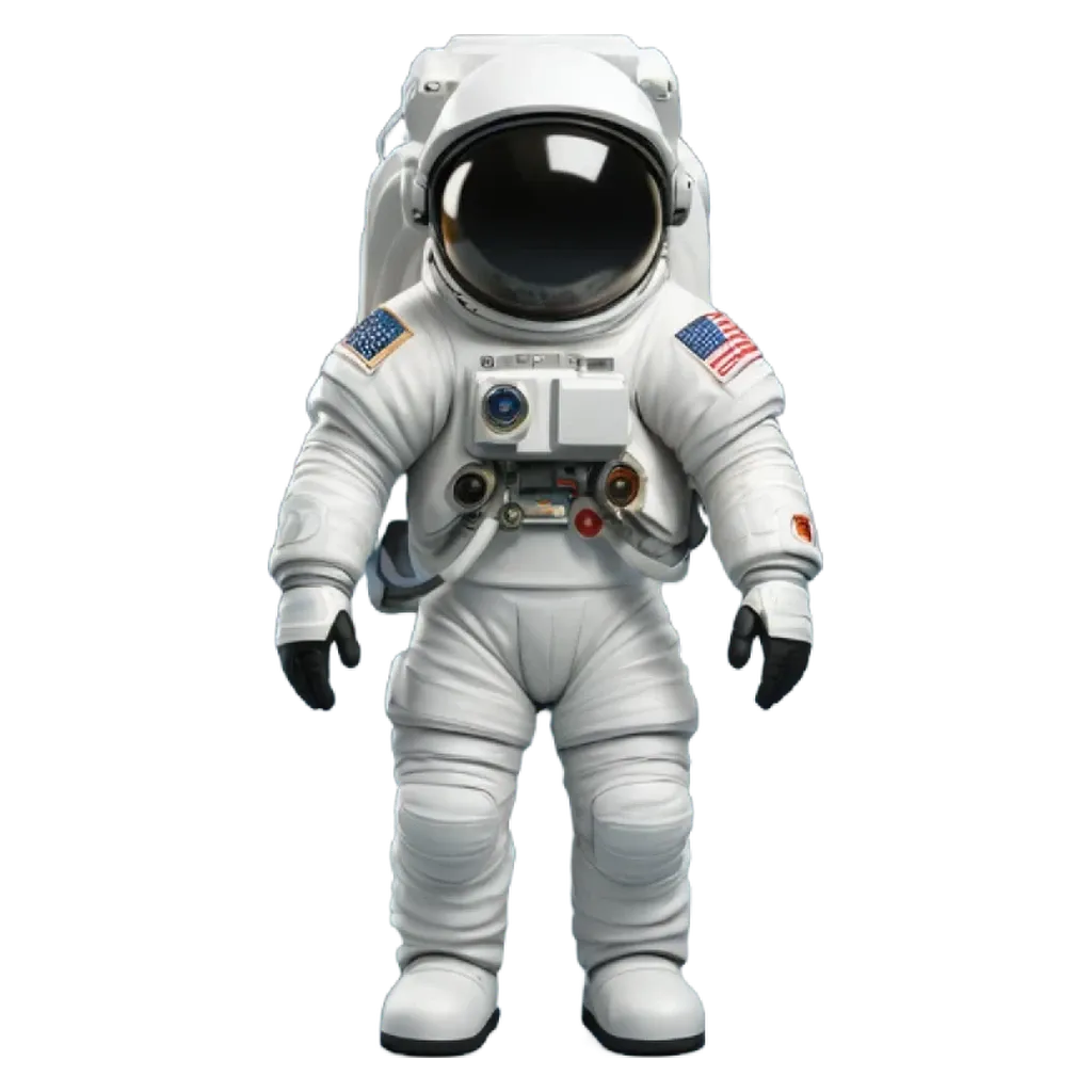 An American in a space suit that is it is a fact.