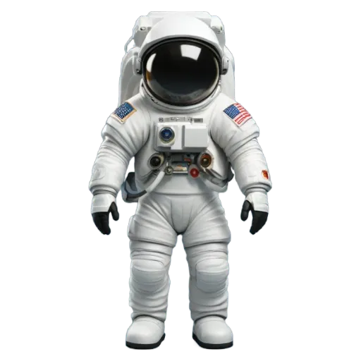 An American in a space suit that is it is a fact.