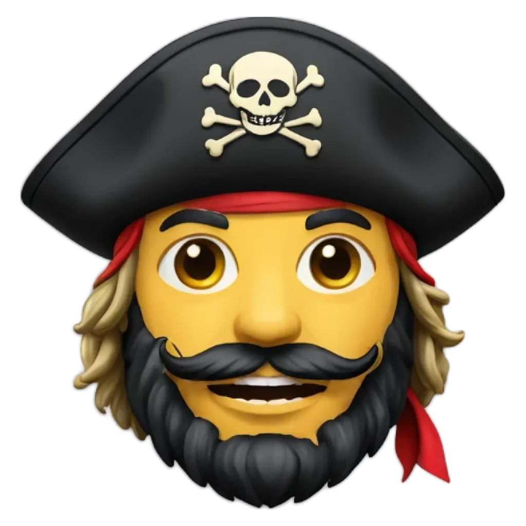 An iphone face that is a pirate.