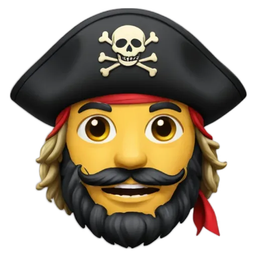 An iphone face that is a pirate.