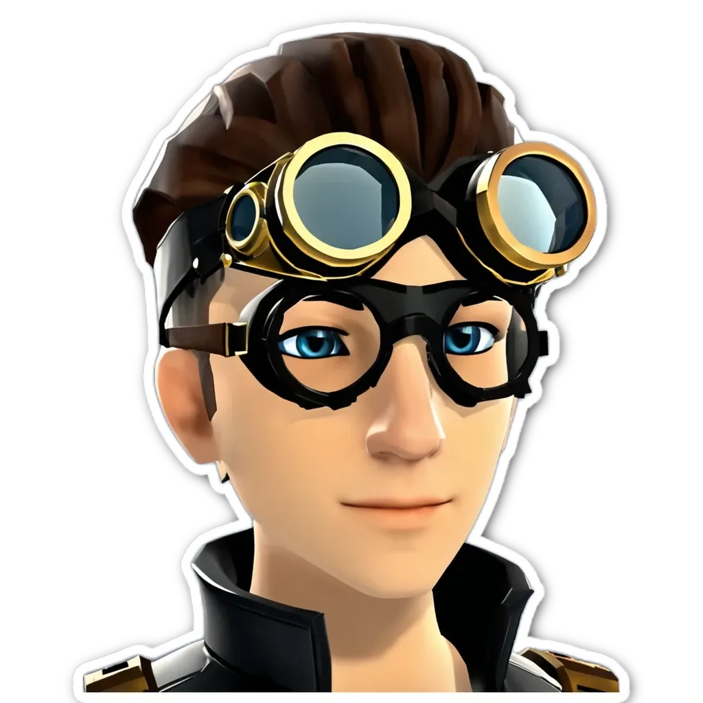 A man in a steampunk style wearing goggles and glasses.