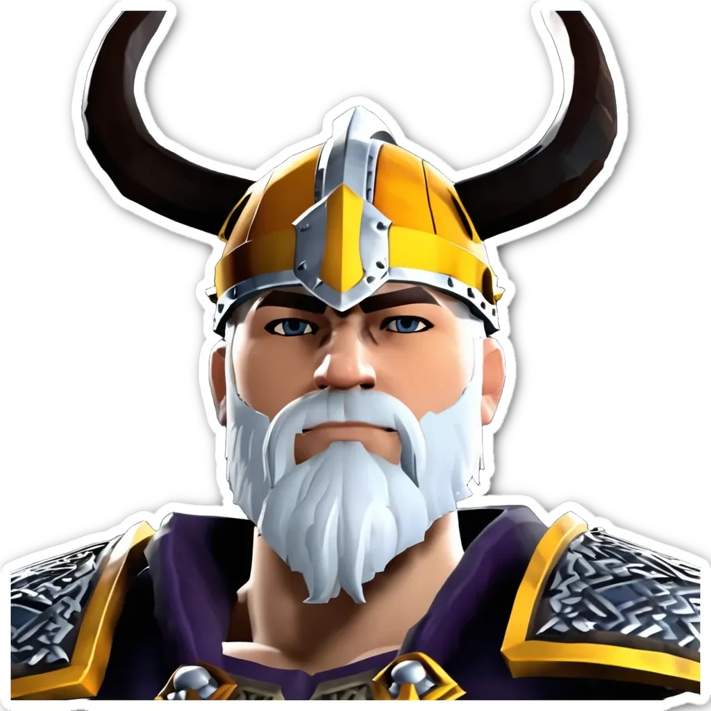 A man with a beard and a Viking hat.