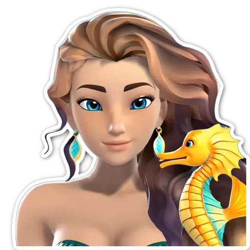 A woman with a dragon fish is holding a yellow sea animal.