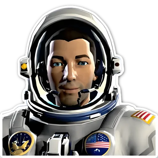 A man in a space suit is shown with the words USA Space below him.