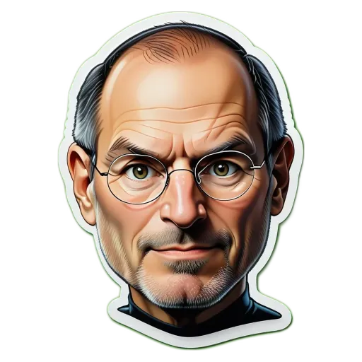 An artistic picture of Steve job, the creator of Apple.