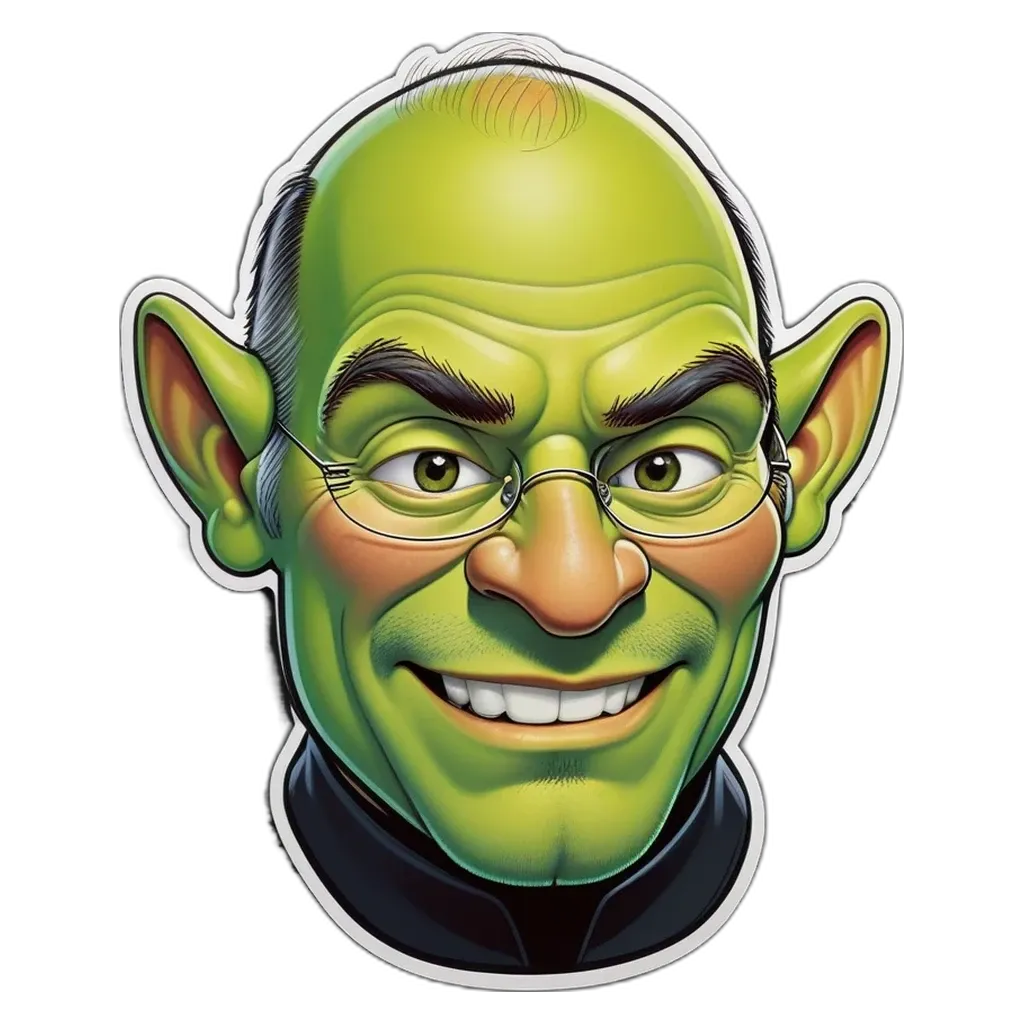 A green face mask of a green skinned man with glasses.