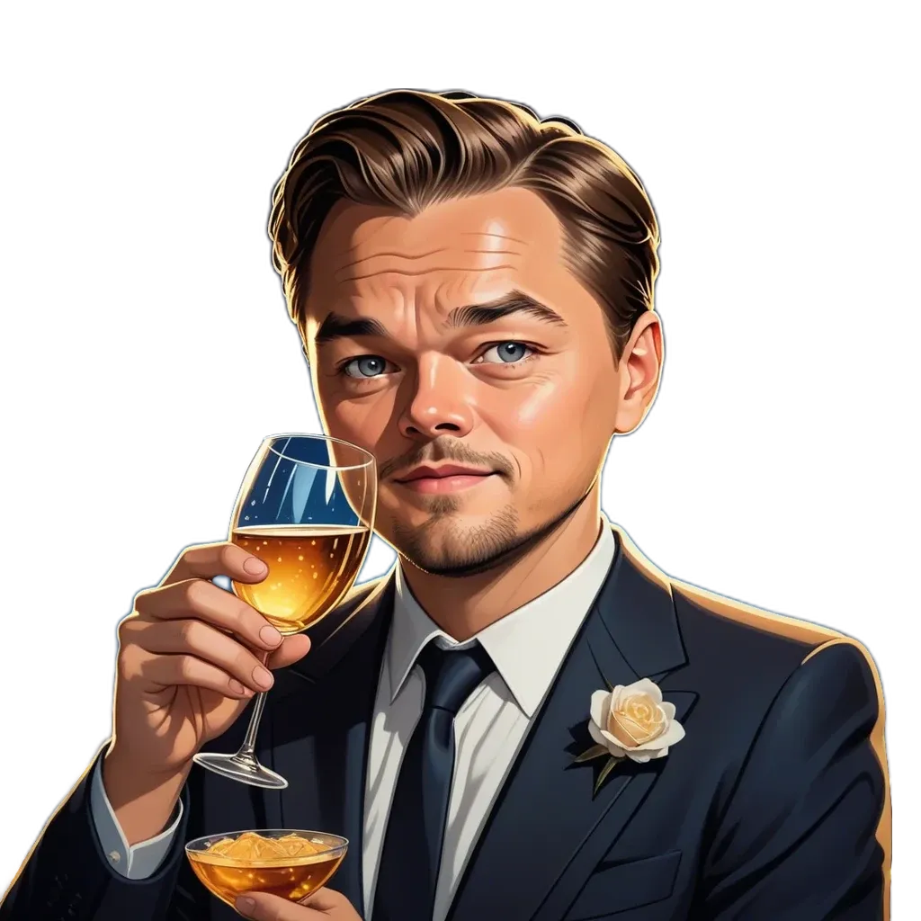 A very detailed and accurate drawing of a man drinking from a glass.