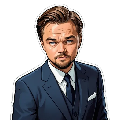 An artistic drawing of a man in a suit and tie.