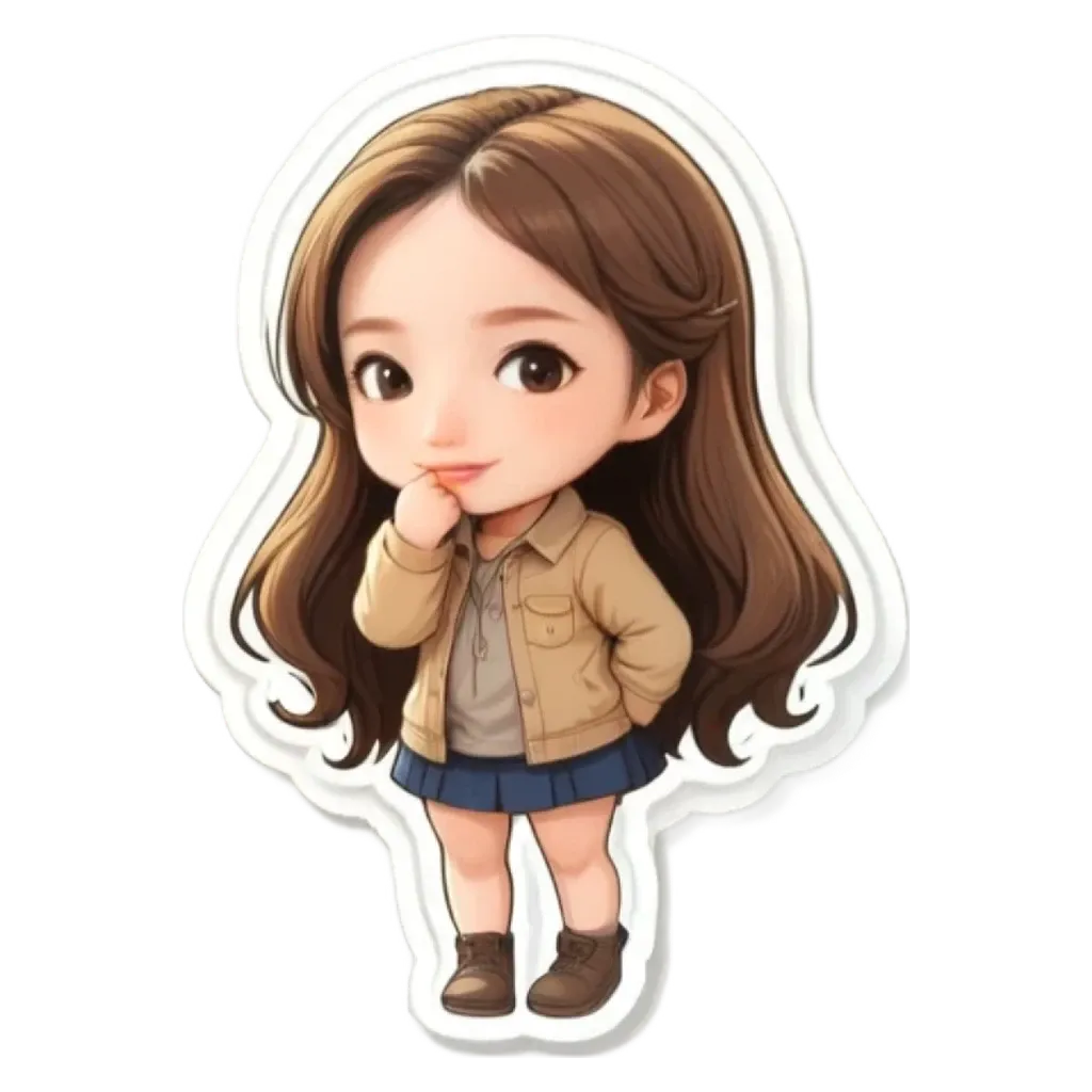 A girl is thinking about what to say.