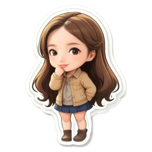 A girl is thinking about what to say.