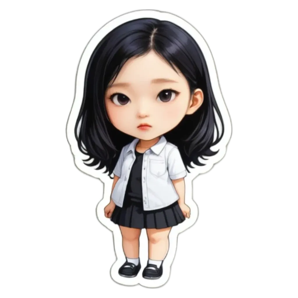 A girl is standing with her hands in her pockets.
