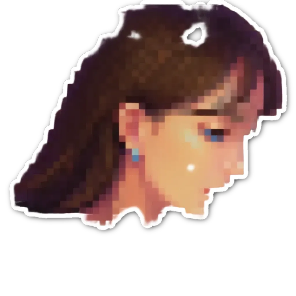 A sticker of a girl's face generating the name 'Fuyumi'.