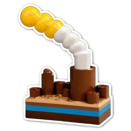 A lego playmat showing a candle that is melting.