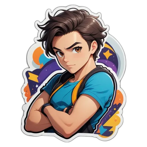 a boy with a watch on his left wrist in a blue shirt.