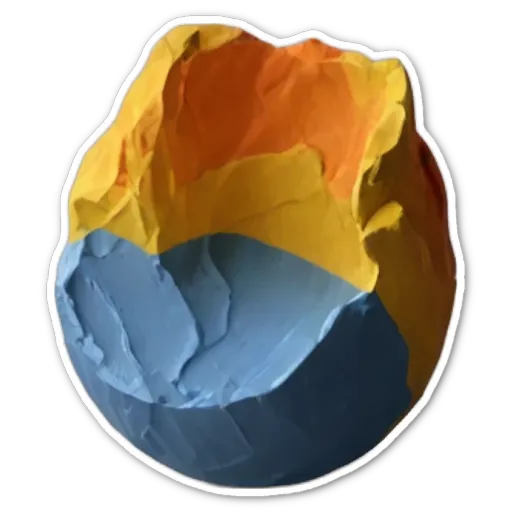 A color wheel was cut out of a sticker and stuck onto a black background.