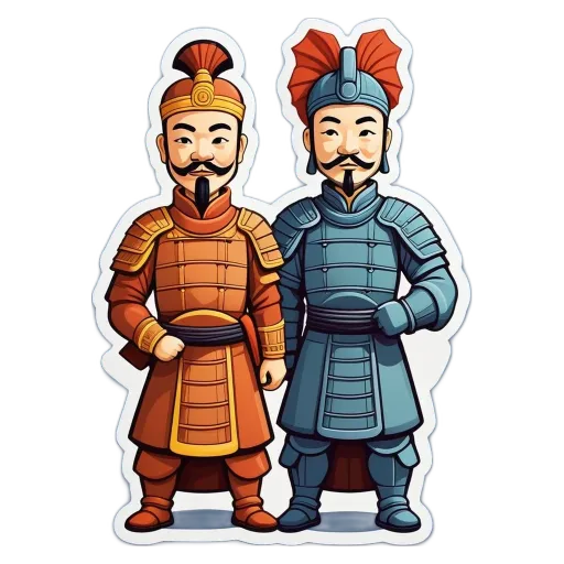 Two men in costumes from history are standing next to each other.