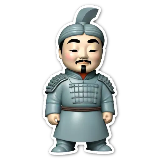 A plastic toy person that is gray in color with a black hat.