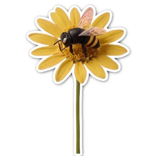 A bee is on a flower.