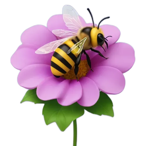 An image of a flower with a bee on it.