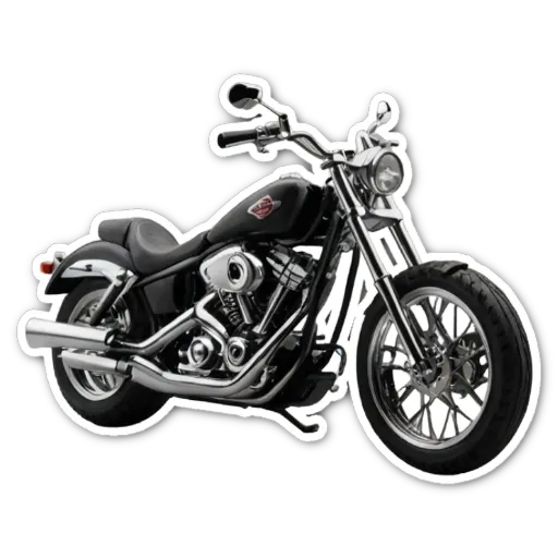 A black motorcycle is shown with a white background.