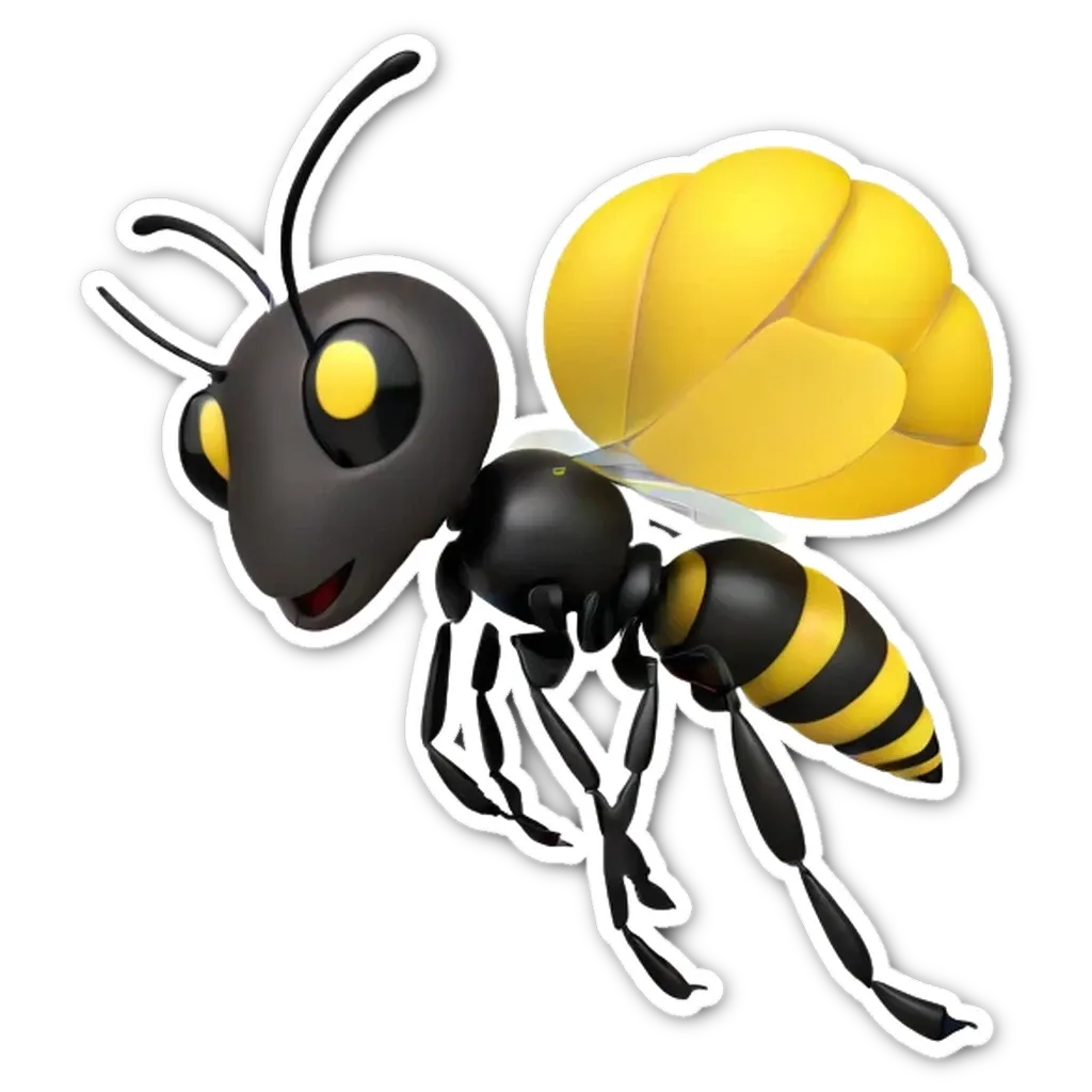 An image of a wasp that is yellow and black.