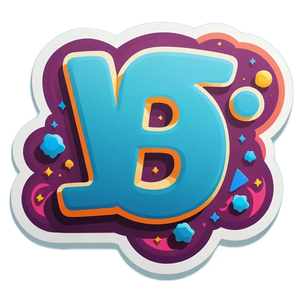 A very brief description of the '!' sticker that is attached to a black background.
