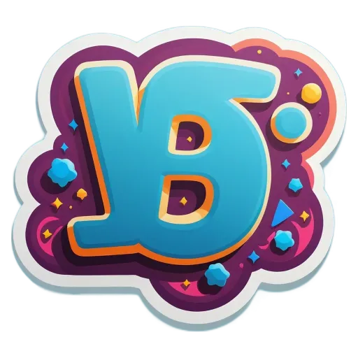A very brief description of the '!' sticker that is attached to a black background.