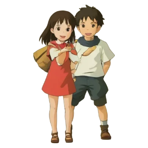 A boy and girl standing together in front of a black background.