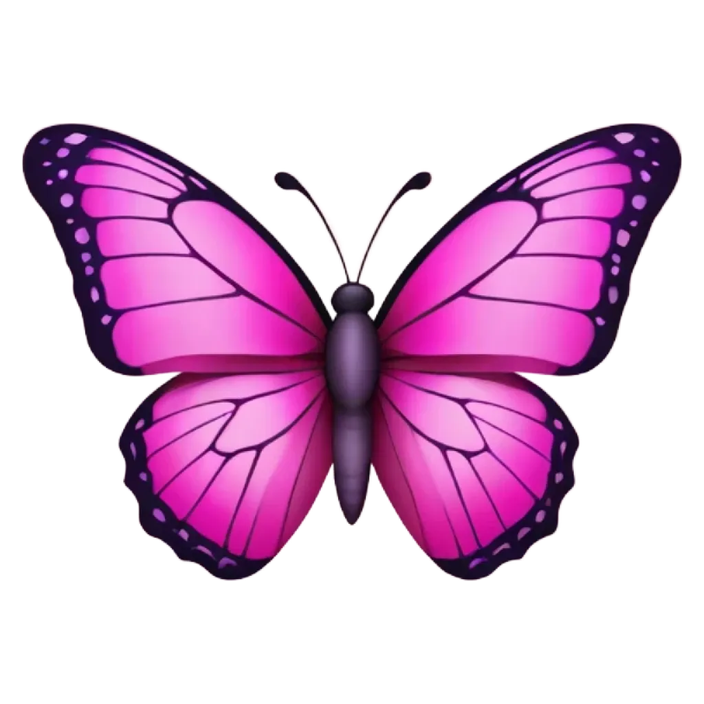 A butterfly with large pink wings is on a black background.