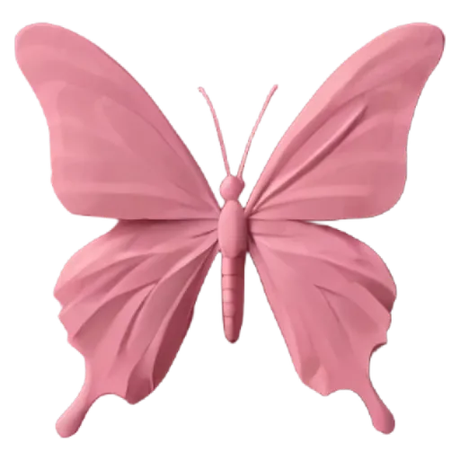 A butterfly is painted in pink on a black background.