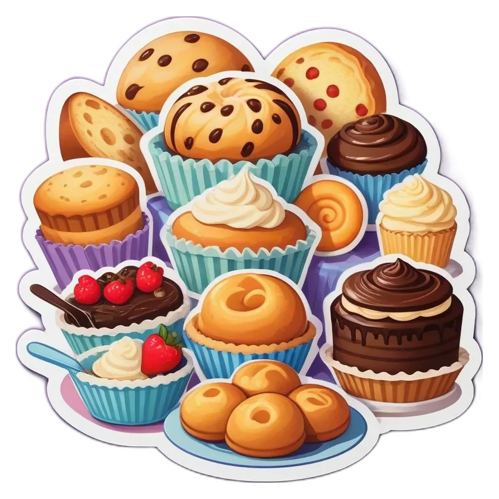 A bunch of desserts including cupcakes and donuts.