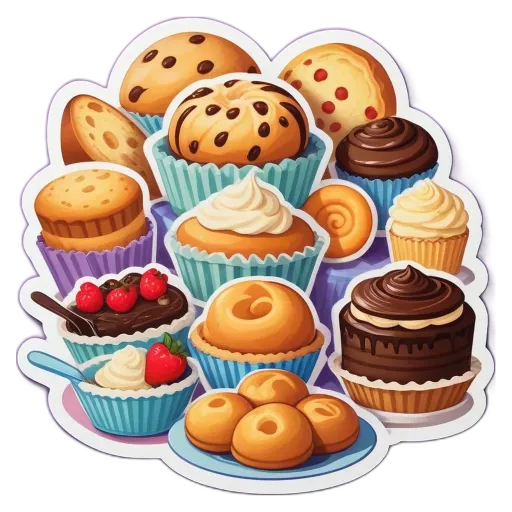 A bunch of desserts including cupcakes and donuts.