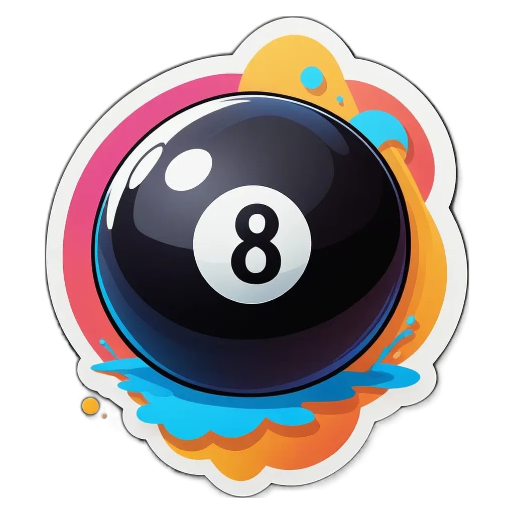 A very brief description of a pool ball with a 8 on it.