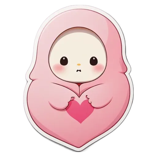 A heart is drawn on a blanket with a bunny wearing a hood.