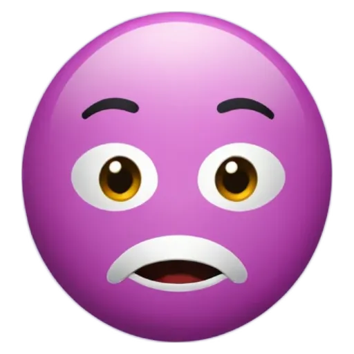 A purple emojis face that is very surprised.