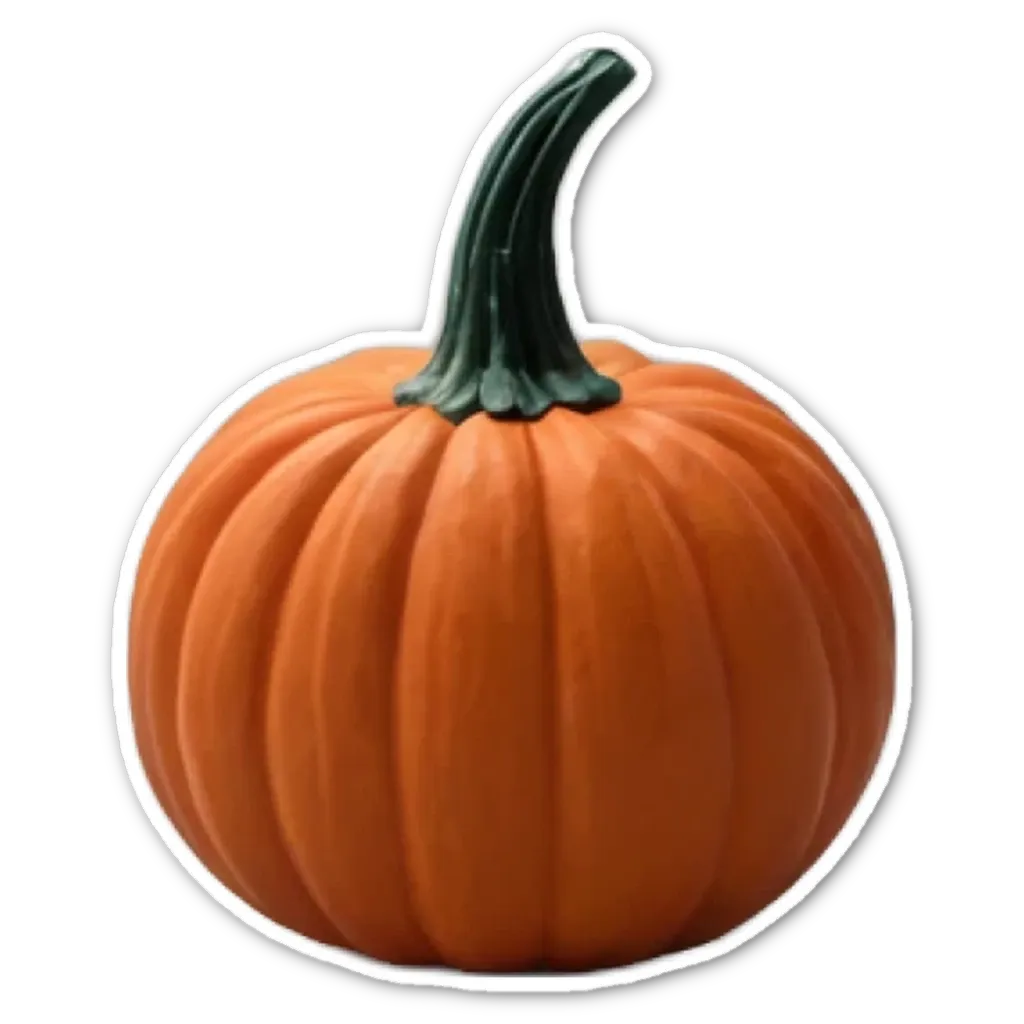 A large orange squash with a green stem is on a black and white background.