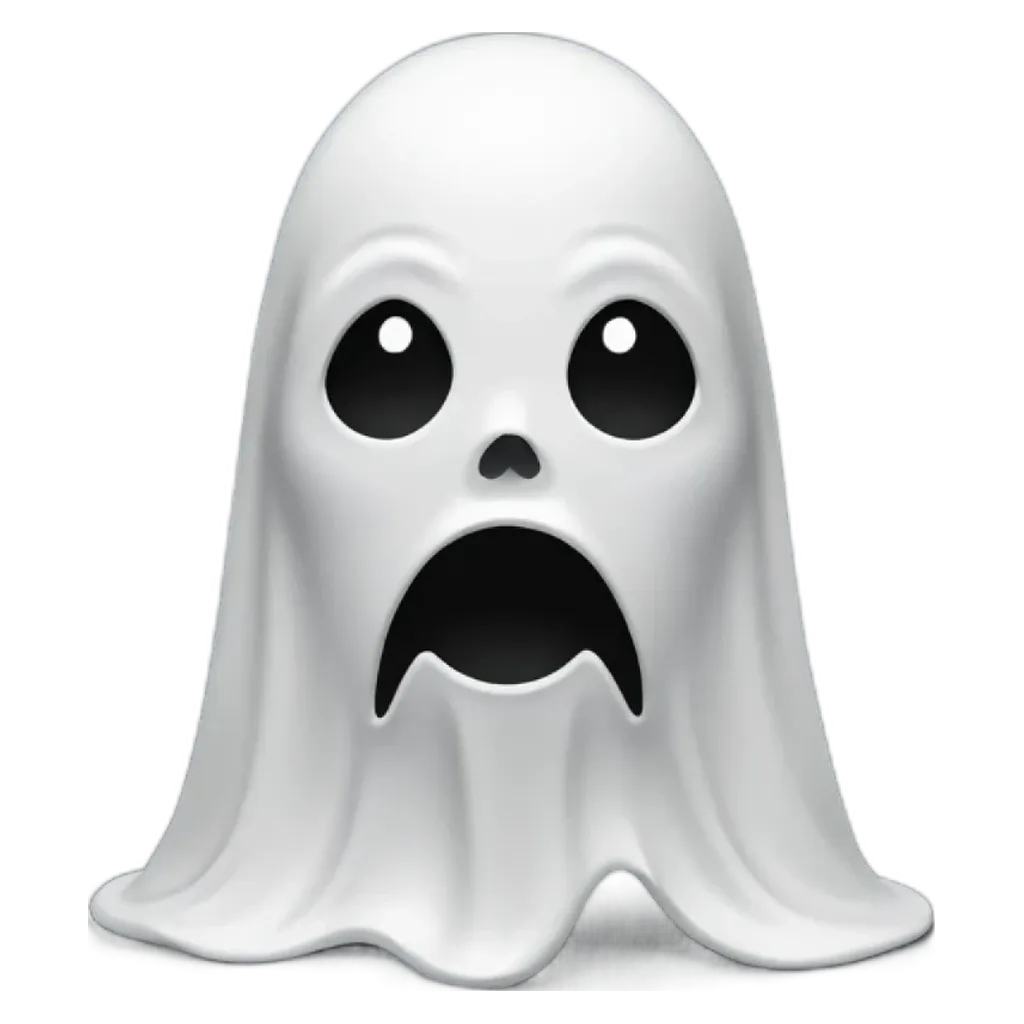 A ghost in an iPhone game that is scared.