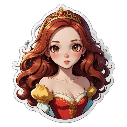 A princess with a tiara on that is red in color.