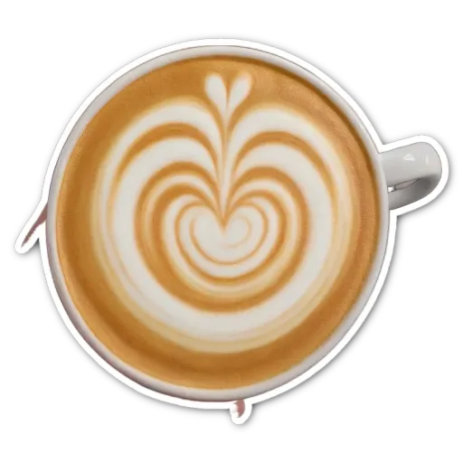 A heart shape is in the center of a coffee drink.